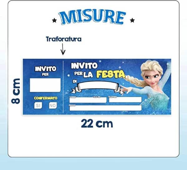 Inviti compleanno Elsa Frozen - immagine 2