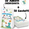 SACCHETTI REGALO COMPLEANNO DINOSAURO - immagine 2