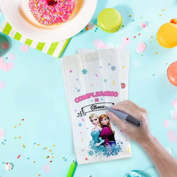 SACCHETTI REGALO COMPLEANNO FROZEN - immagine 4