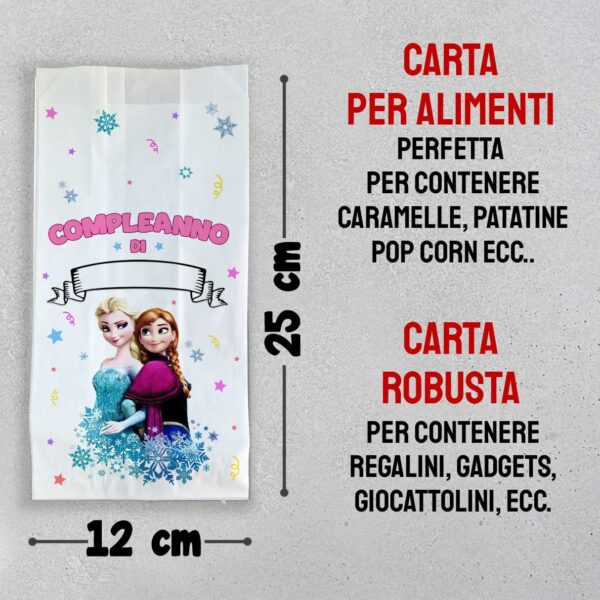 SACCHETTI REGALO COMPLEANNO FROZEN - immagine 5